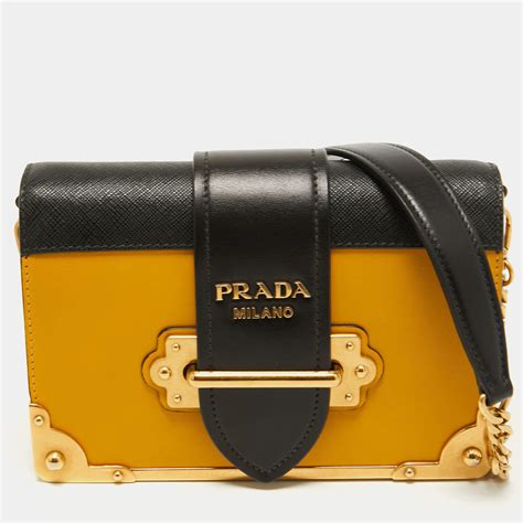 prada handbags yellow|Prada cahier mini bag.